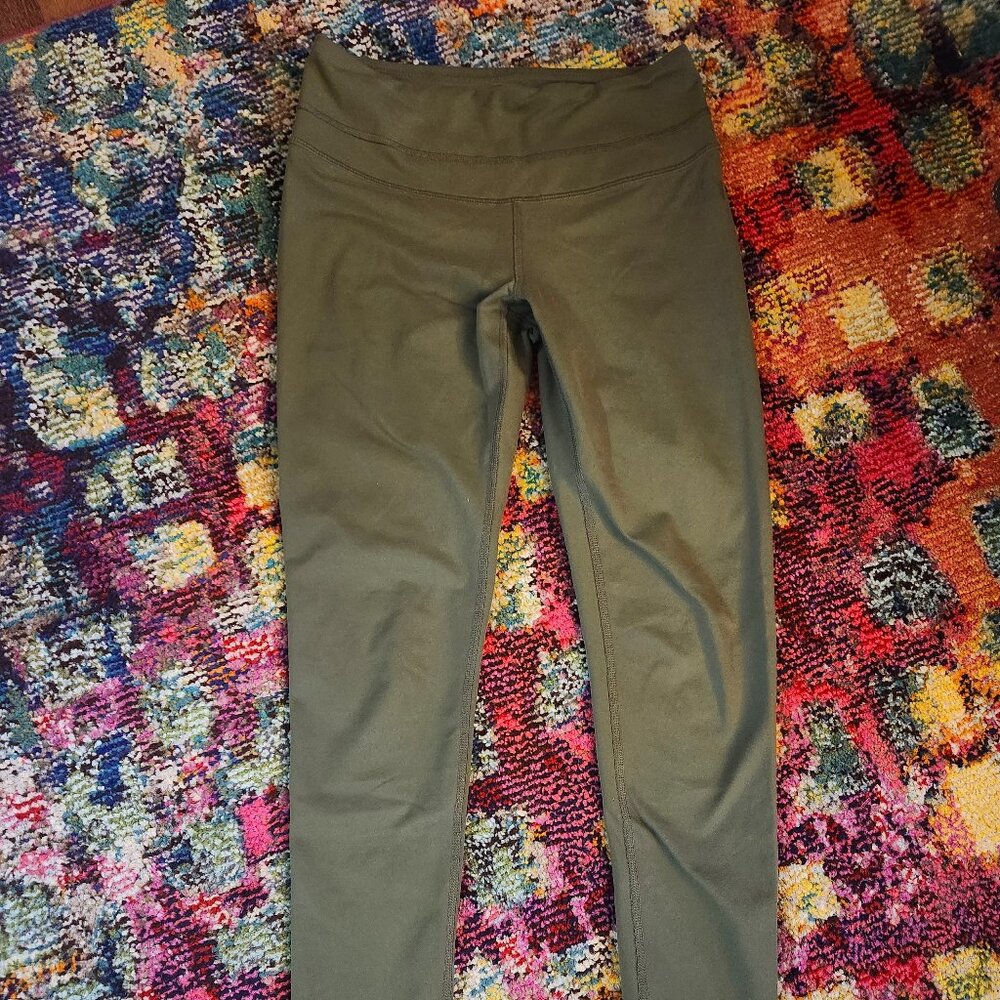 Army Green North Face Leggings Sz S